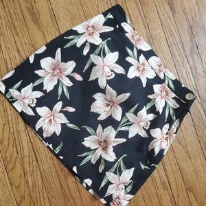 Forever 21 Black Floral Skirt